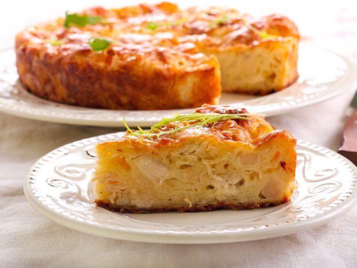 Рецепт заливного пирога с курицей