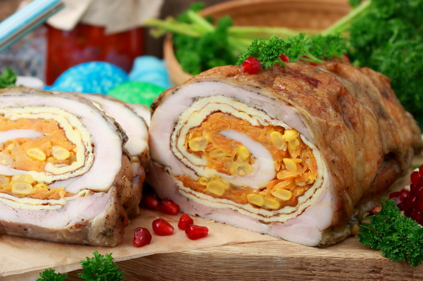 Рулет из куриной грудки