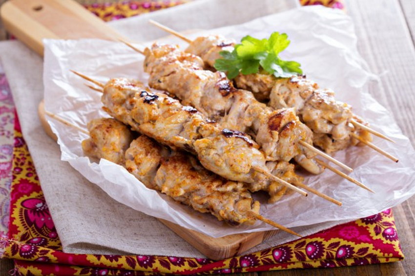 Куриные шашлычки на сковороде