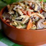 Салат Русская красавица с говяжьей печенью
