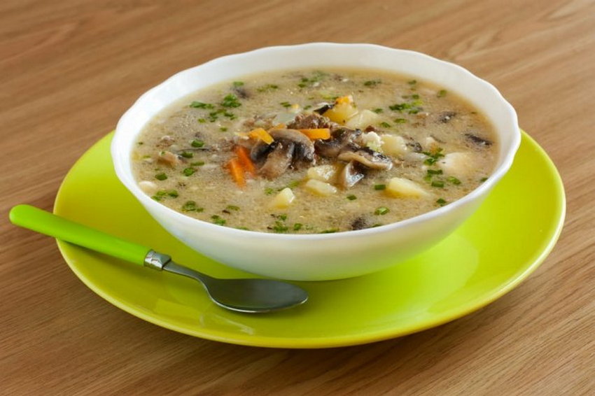 Постный кулеш с грибами