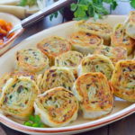 Рулет из лаваша с грибами и картофелем