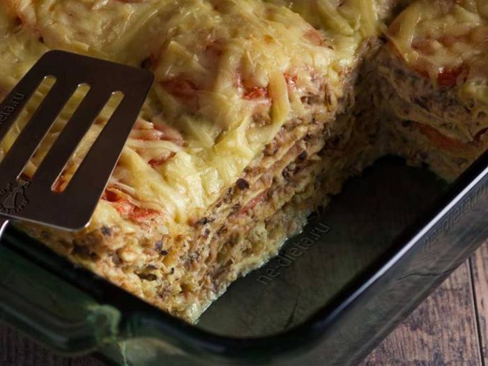 Лазанья с тунцом
