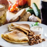 Блины на пиве с мясом
