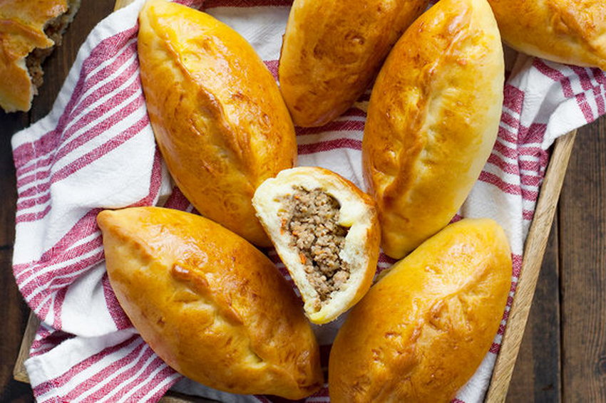Пирожки с мясом в духовке