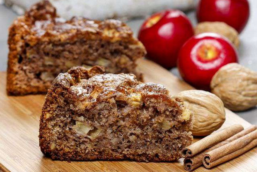 Рецепт пирога с яблоками и орехами