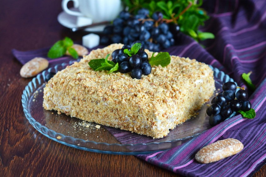 Рецепт торта из печенья и сметаны