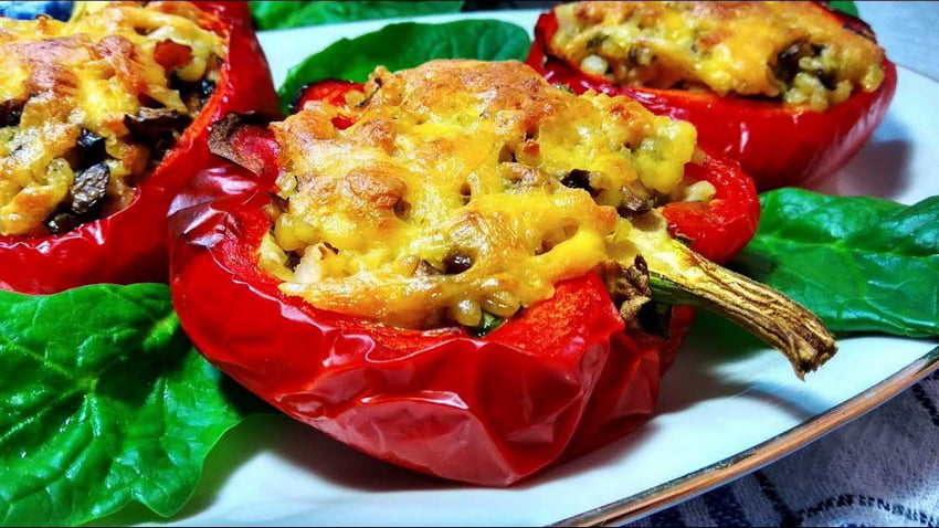 Рецепт фаршированного баклажанами перца