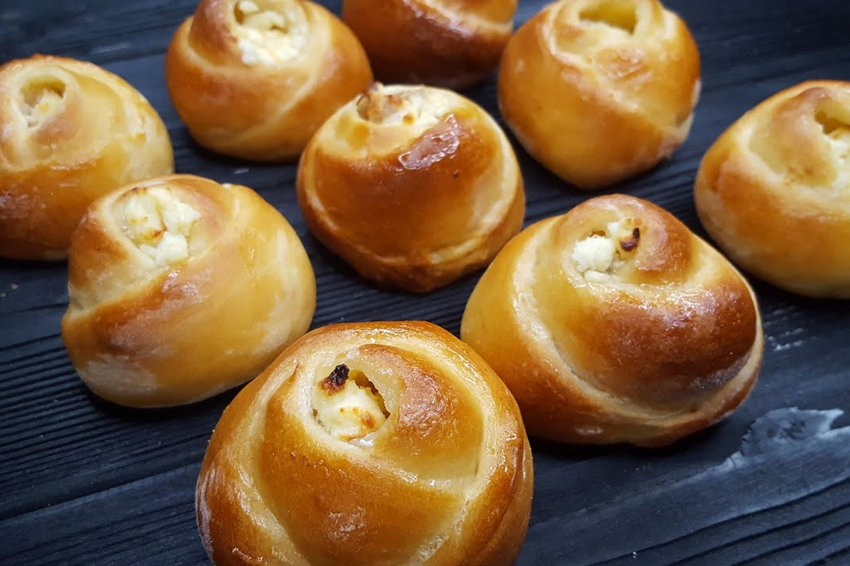 Булочки с творогом и мандарином