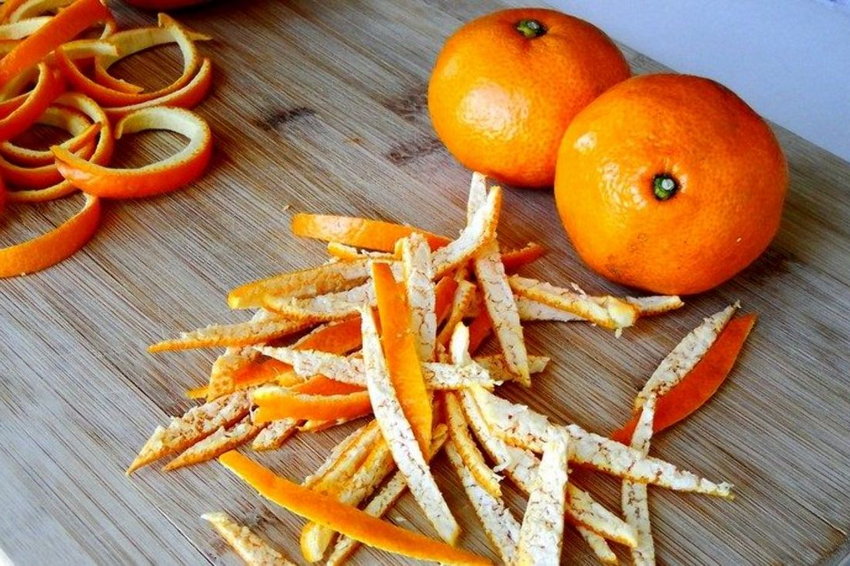 Что можно сделать из кожуры мандаринов