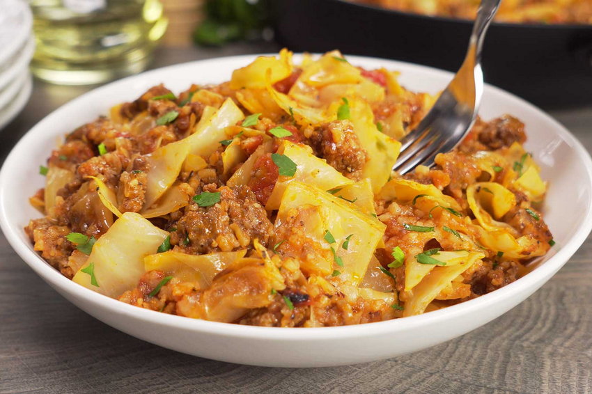 Жареная капуста с мясным фаршем как готовить