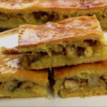 Пирог с сайрой и картофелем