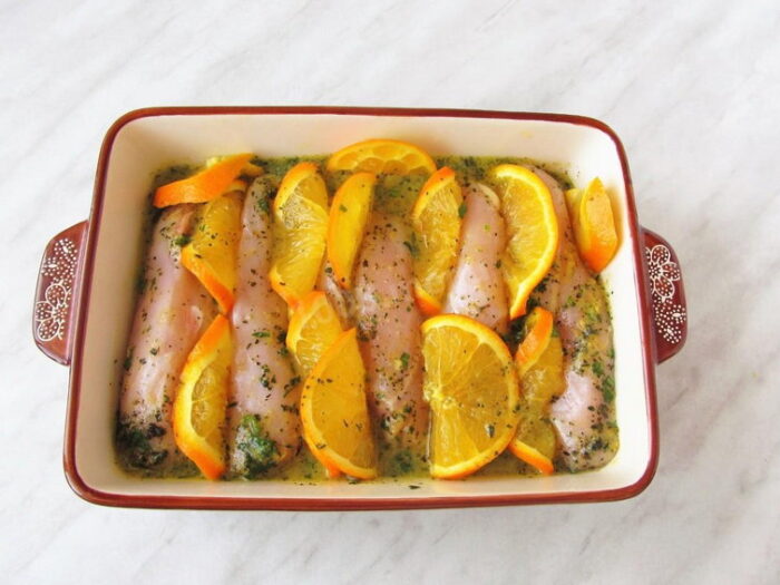 Курица с мандаринами