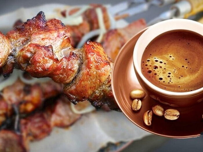 Три мясных изыска с кофе
