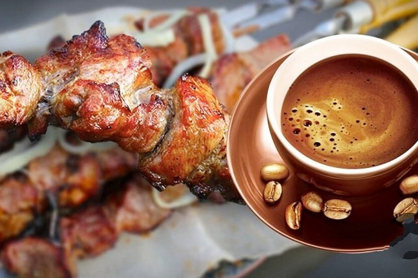 Три мясных изыска с кофе 