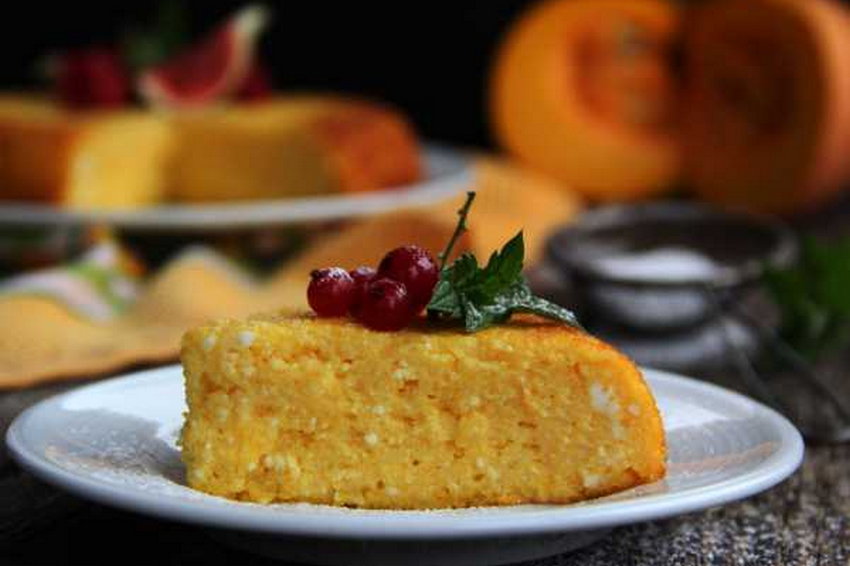 Рецепт запеканки из тыквы с творогом и орехами