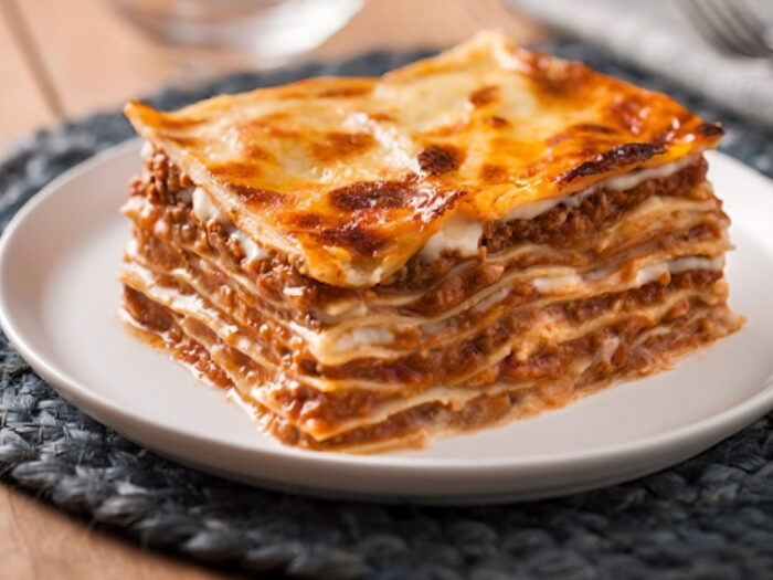 Блинная лазанья с грибами