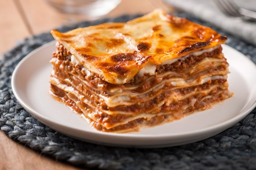 Блинная лазанья с грибами