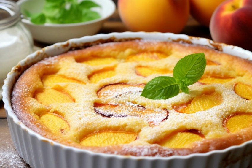 Как приготовить клафути с персиками
