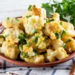Цветная капуста с чесноком и сыром
