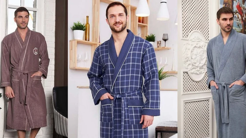 Какие бывают мужские халаты