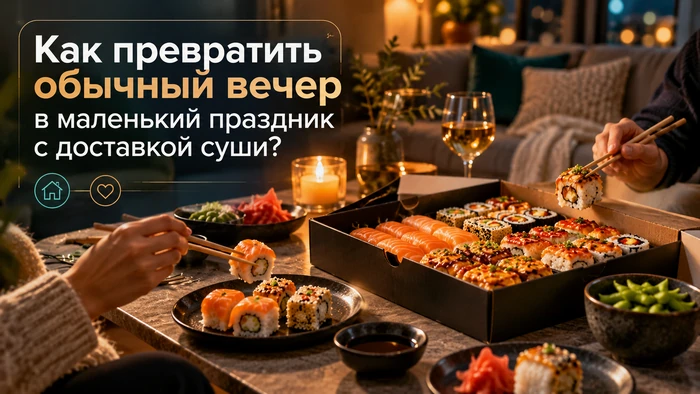 Как превратить обычный вечер в маленький праздник с доставкой суши